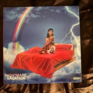 Vivid Red 'Nightmare Vacation' Art Print